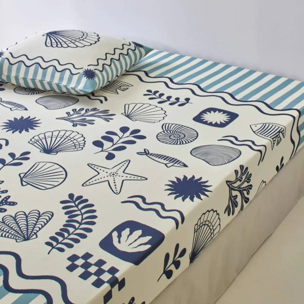Linge de lit Marinette en coton imprimé