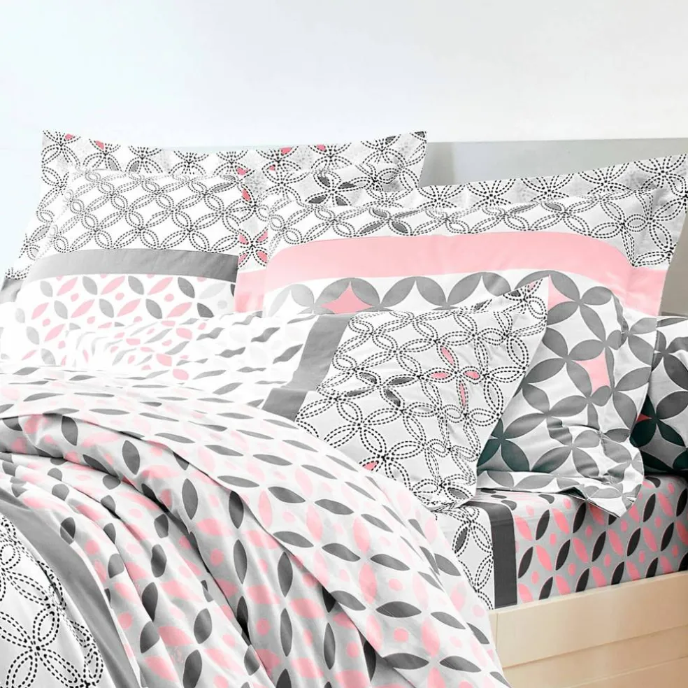 Linge de lit Marlow en coton motifs géométriques