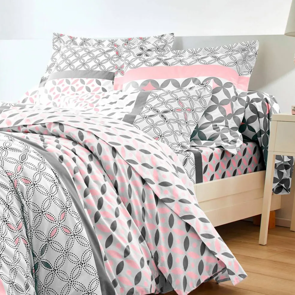 Linge de lit Marlow en coton motifs géométriques