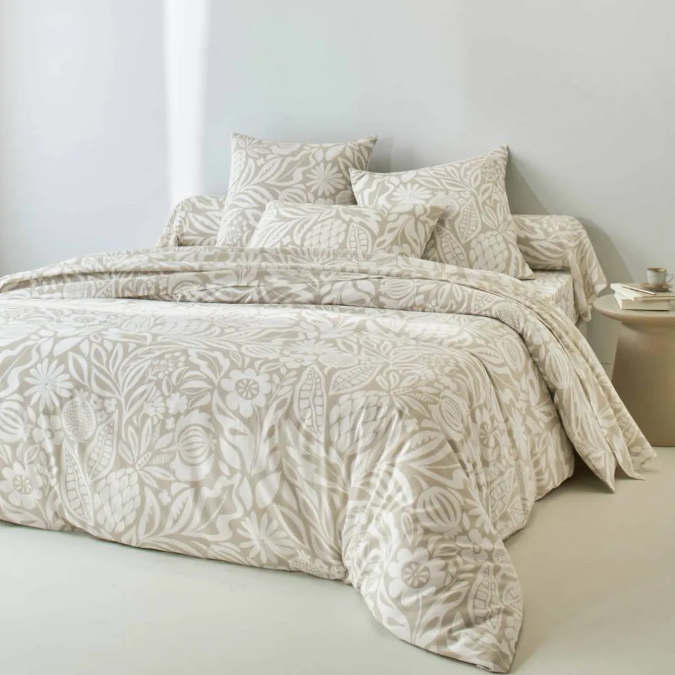 Linge de lit Montego en coton imprimé