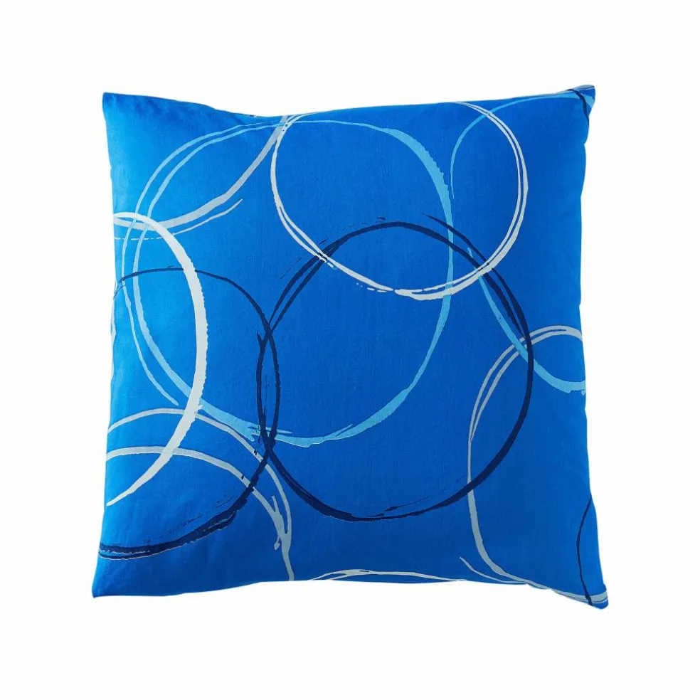 Linge de lit Noémie en polyester-coton imprimé cercles