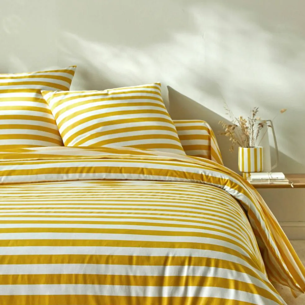 Linge de lit Romy rayé - en coton