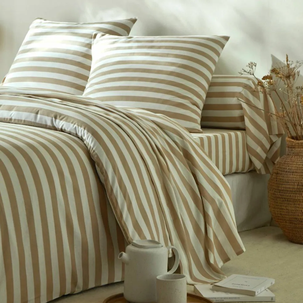 Linge de lit Romy rayé - en coton