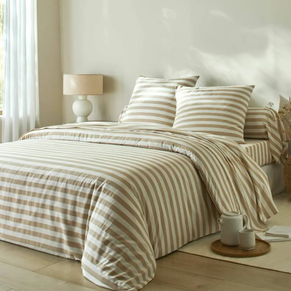 Linge de lit Romy rayé - en coton