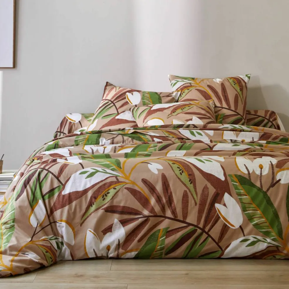 Linge de lit Roxane en coton imprimé