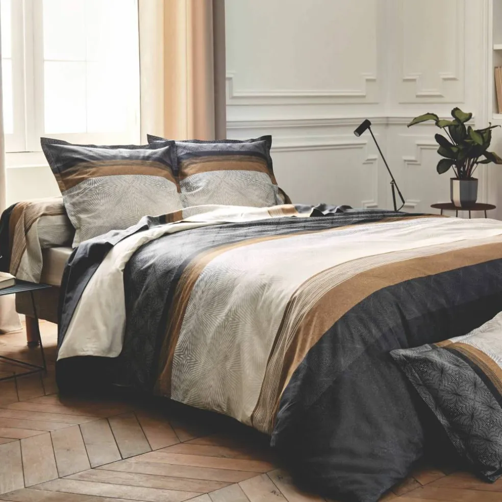 Linge de lit Tiago satin de coton imprimé