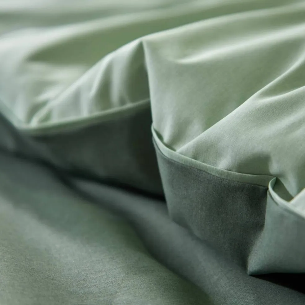 Linge de lit uni bicolore - coton 57 fils/cm²