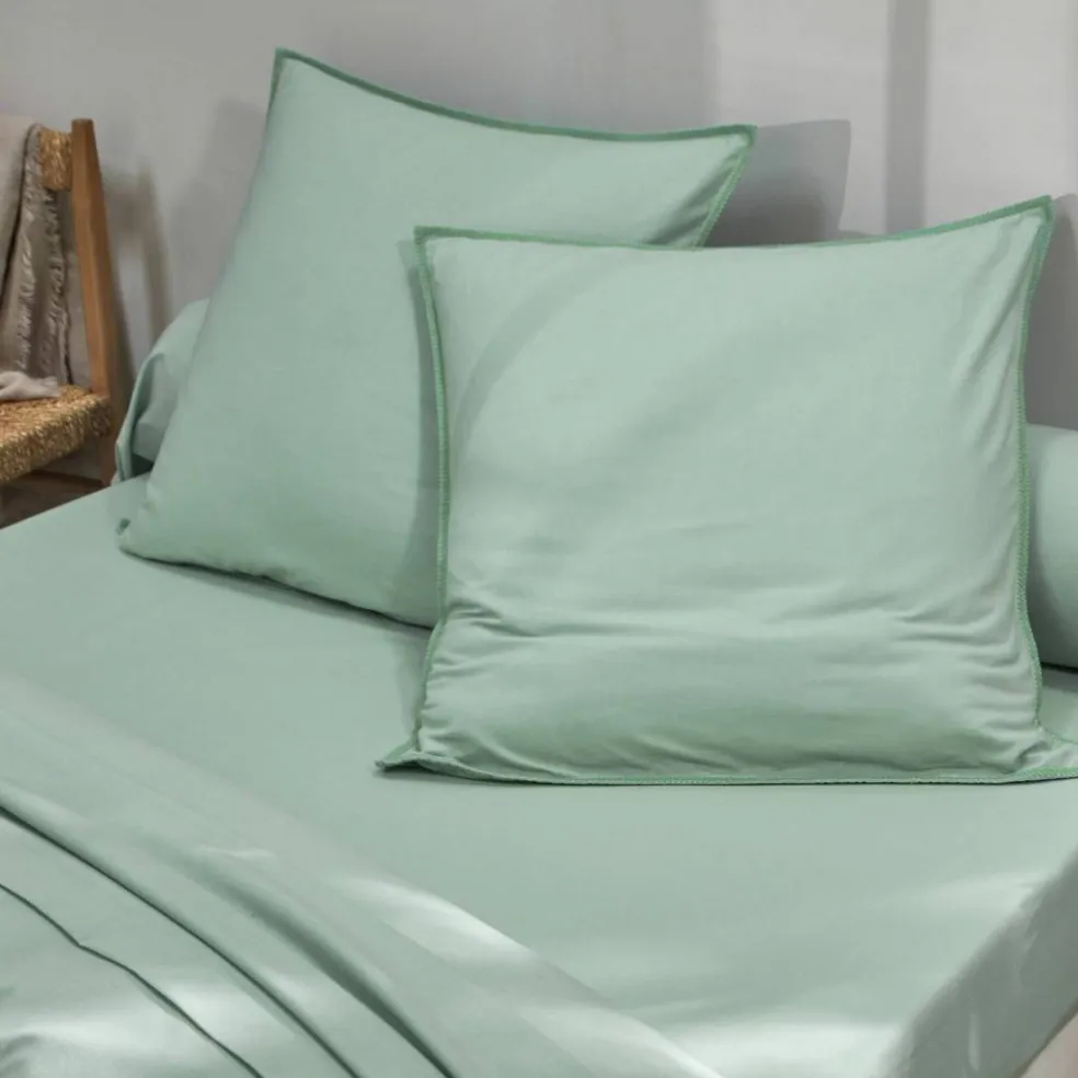 Linge de lit uni coton lavé