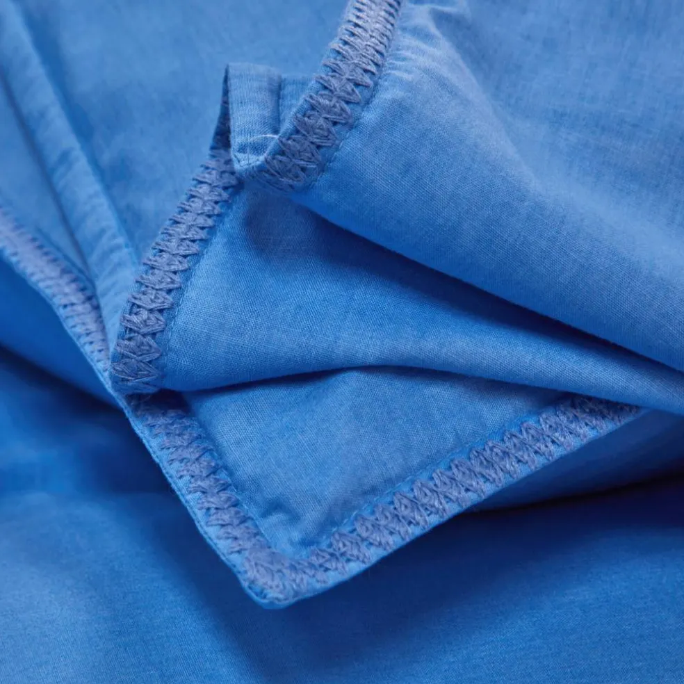 Linge de lit uni coton lavé