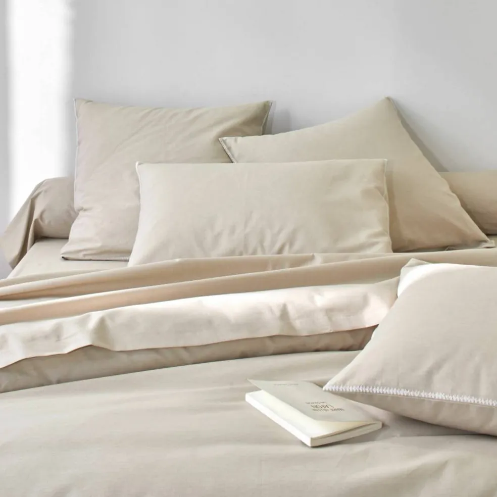 Linge de lit uni coton lavé