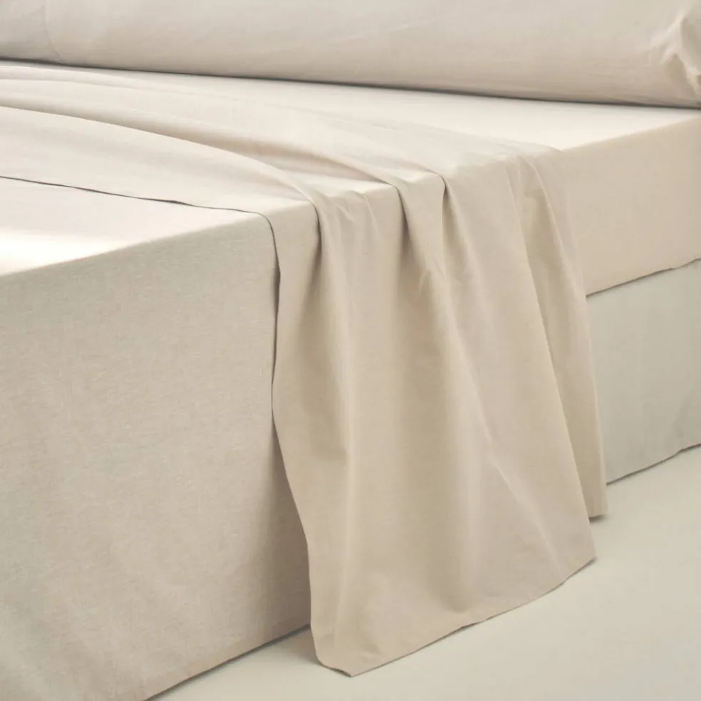 Linge de lit uni coton lavé