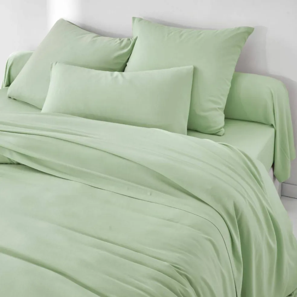 Linge de lit uni en bambou et en lin**