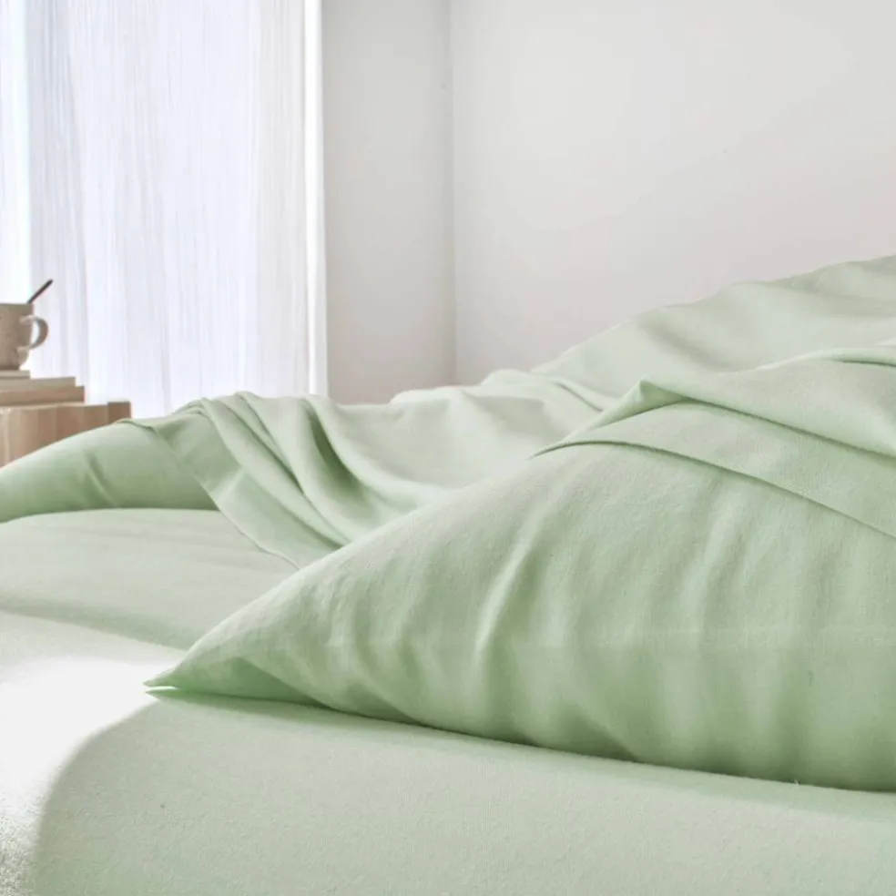 Linge de lit uni en bambou et en lin**