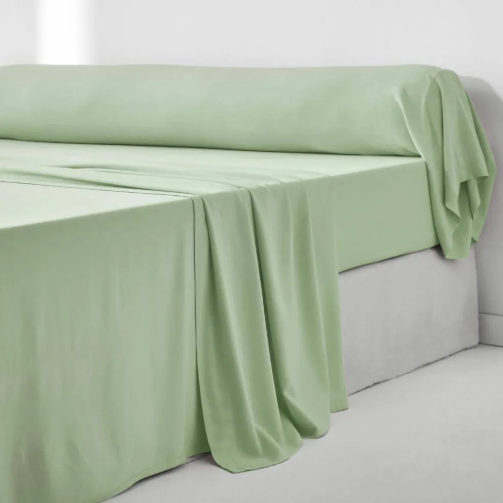 Linge de lit uni en bambou et en lin**