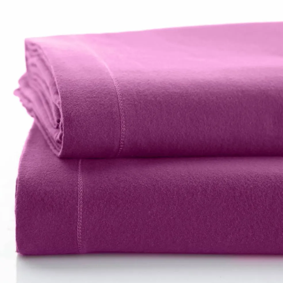 Linge de lit uni flanelle