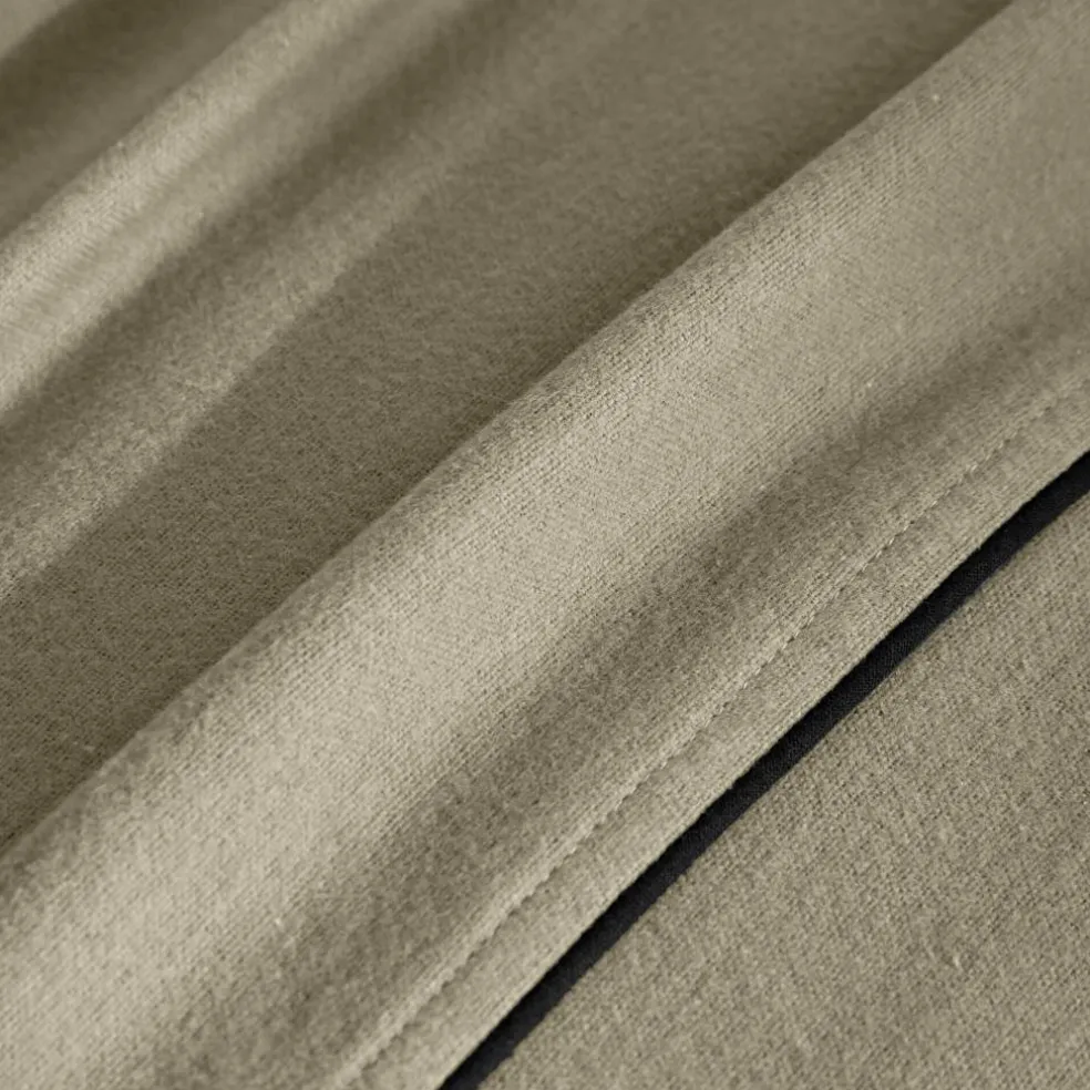 Linge de lit uni flanelle passepoil contrasté, collection "Intemporelle"