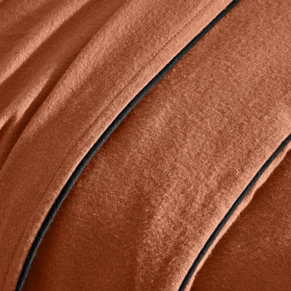 Linge de lit uni flanelle passepoil contrasté, collection "Intemporelle"