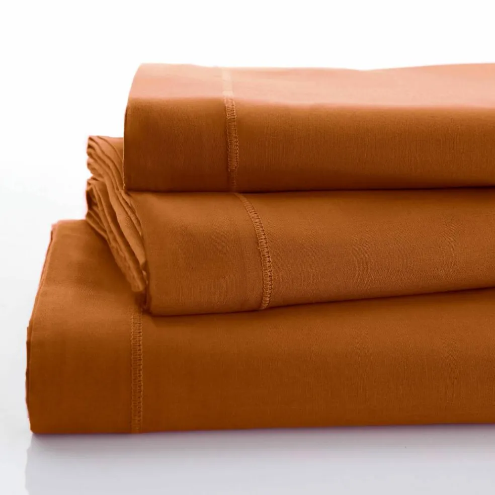 Linge de lit uni polyester-coton Colombine