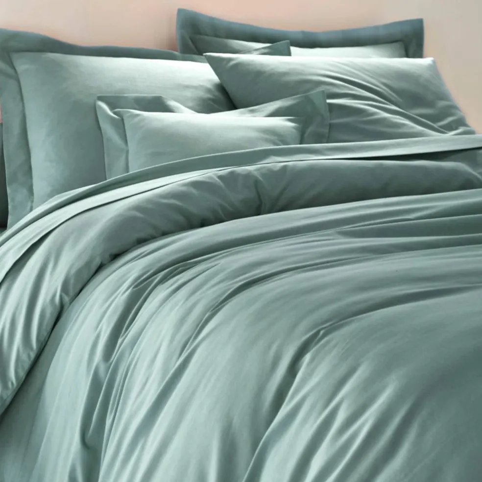Linge de lit uni polyester-coton Colombine