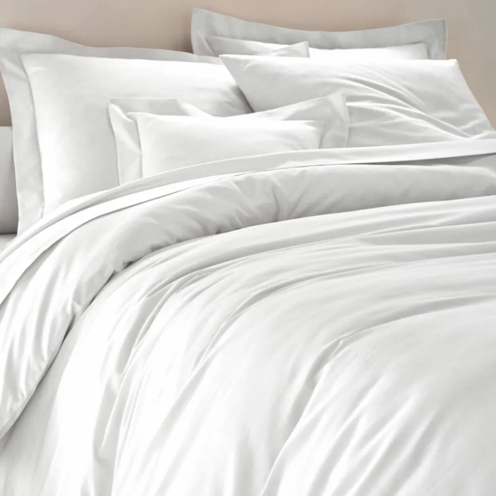 Linge de lit uni polyester-coton Colombine