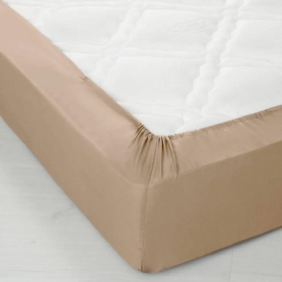 Linge de lit uni polyester-coton Colombine