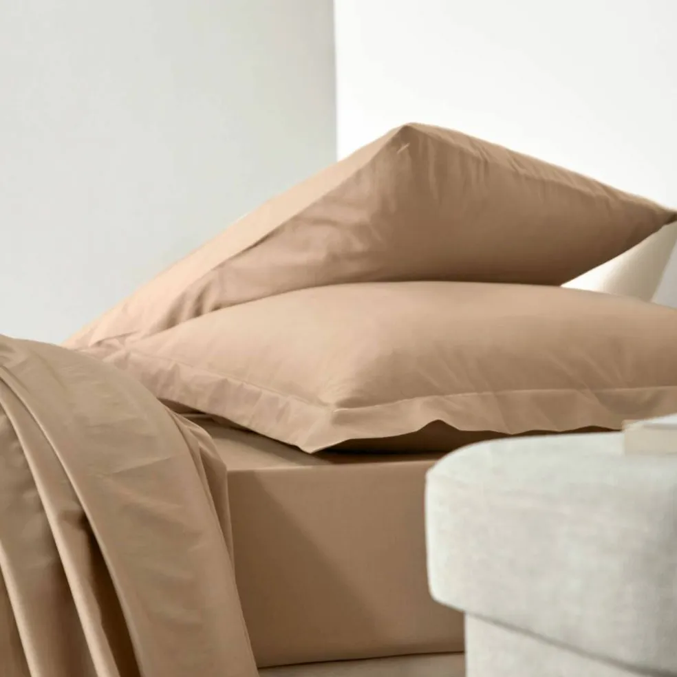 Linge de lit uni polyester-coton Colombine