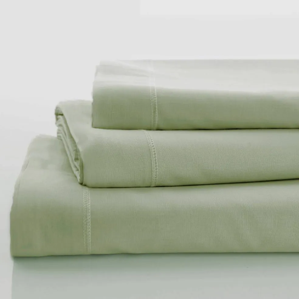 Linge de lit uni polyester-coton Colombine