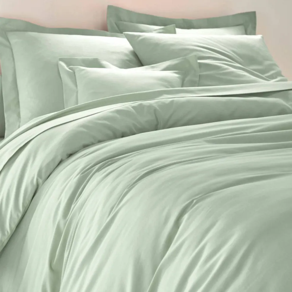 Linge de lit uni polyester-coton Colombine
