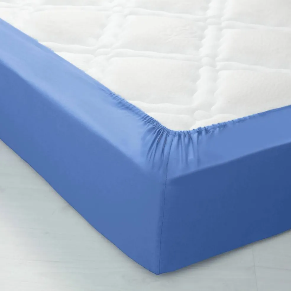 Linge de lit uni polyester-coton Colombine