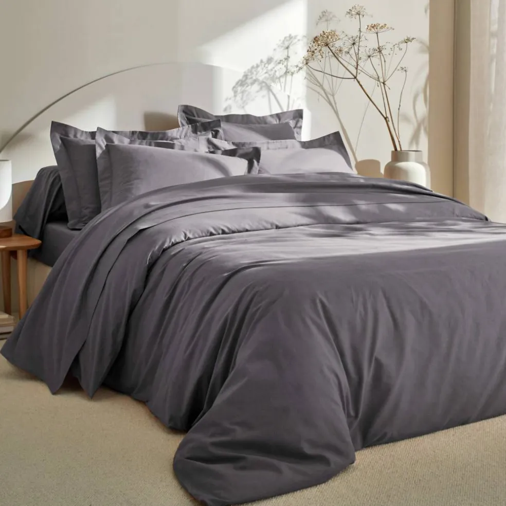 Linge de lit uni polyester-coton Colombine