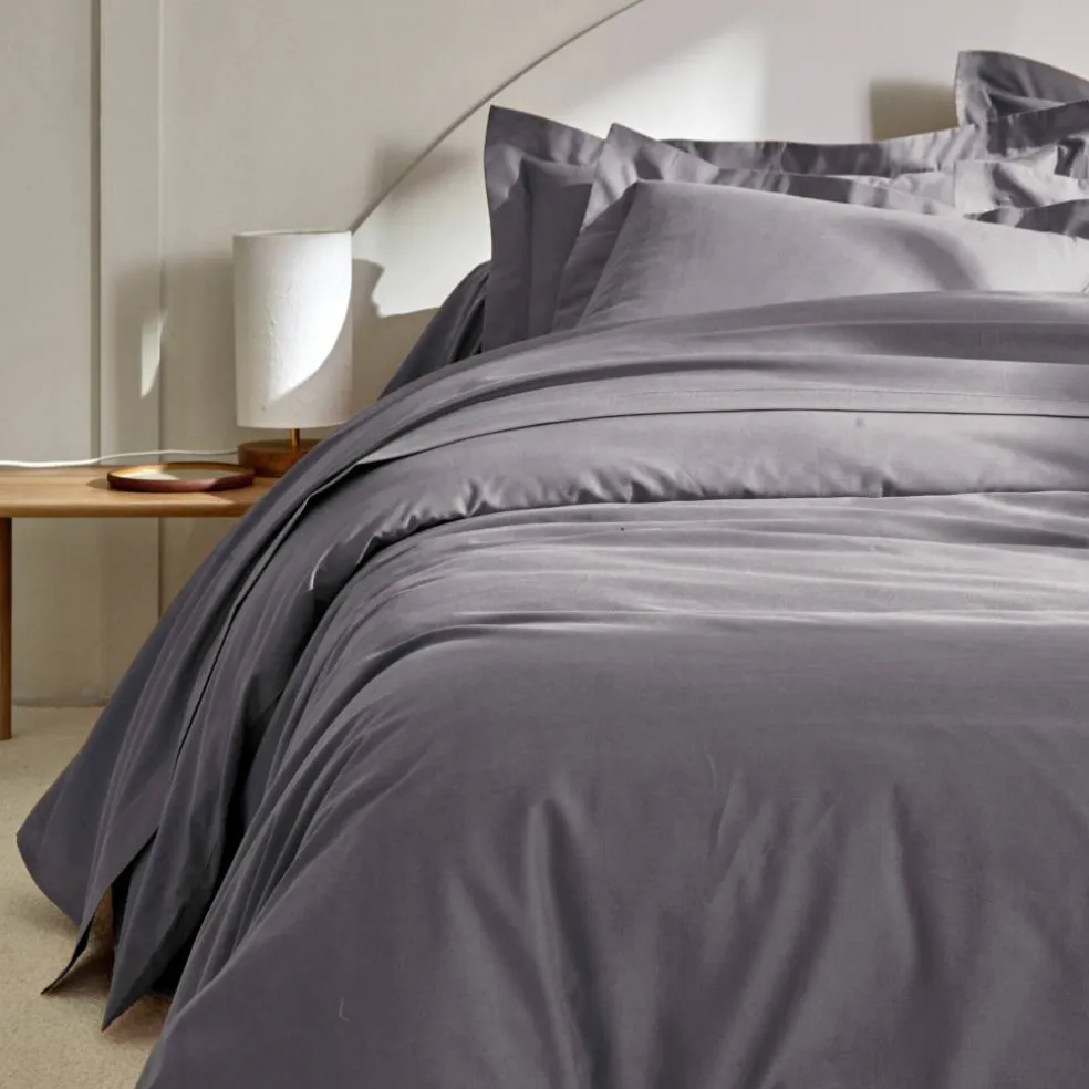 Linge de lit uni polyester-coton Colombine