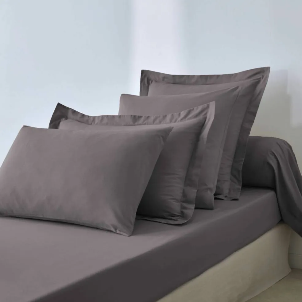 Linge de lit uni polyester-coton Colombine