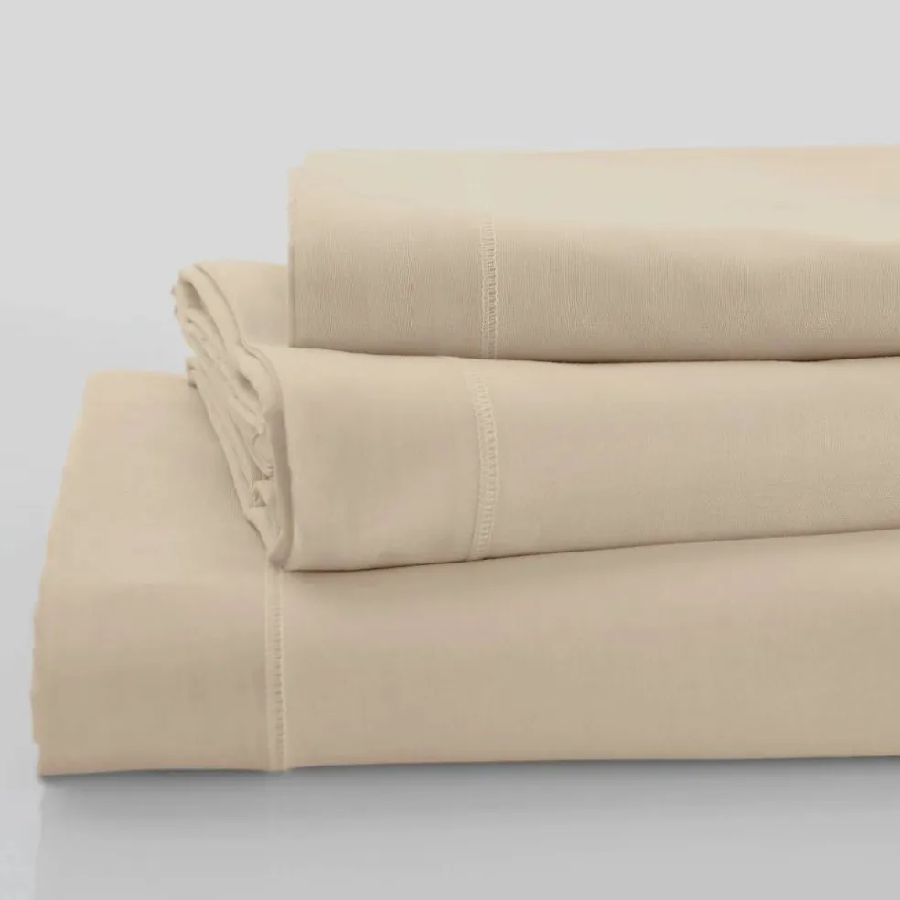 Linge de lit uni polyester-coton Colombine