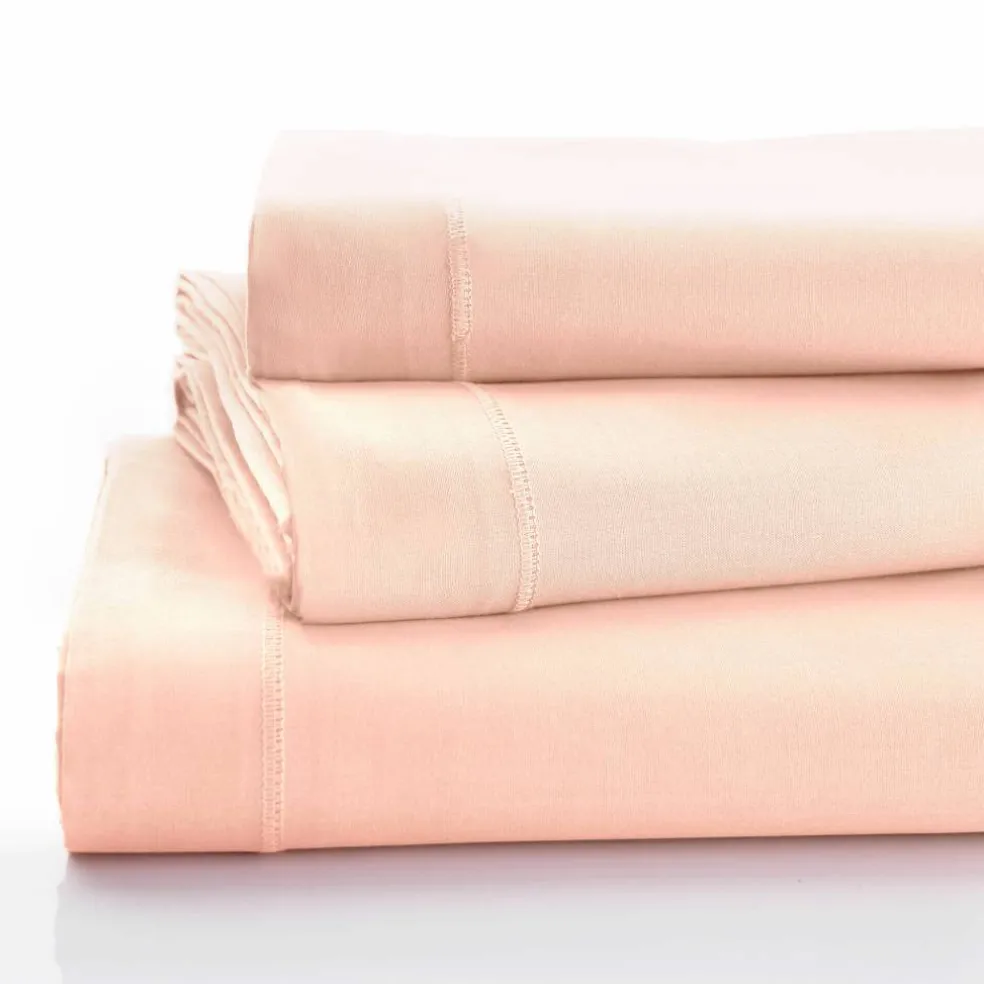 Linge de lit uni polyester-coton Colombine