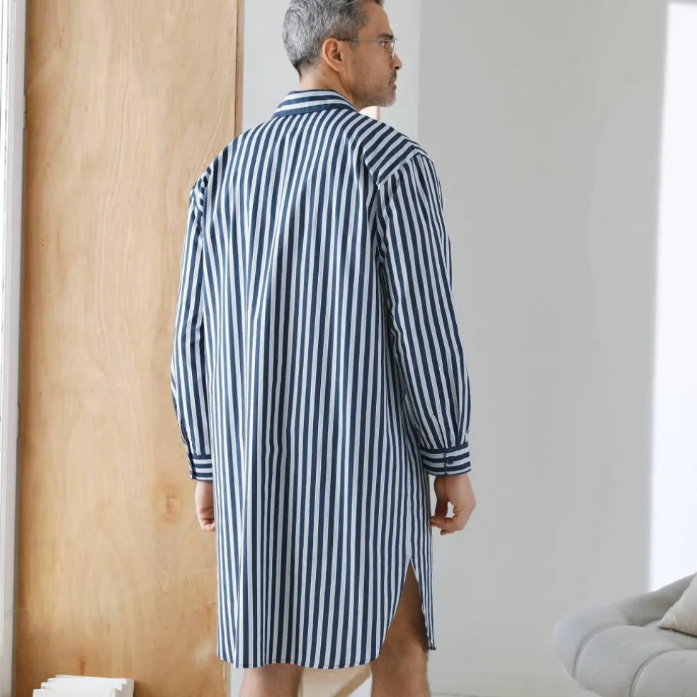 Liquette pyjama rayures popeline coton