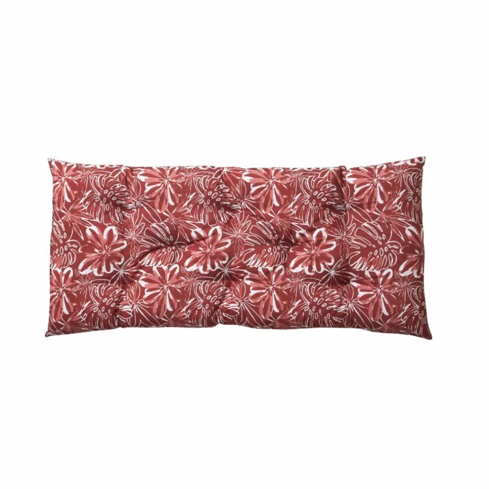 Long coussin déco imprimé feuillage