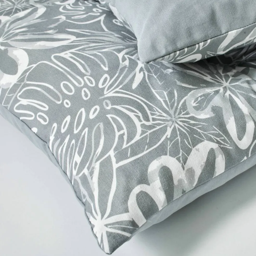 Long coussin déco imprimé feuillage