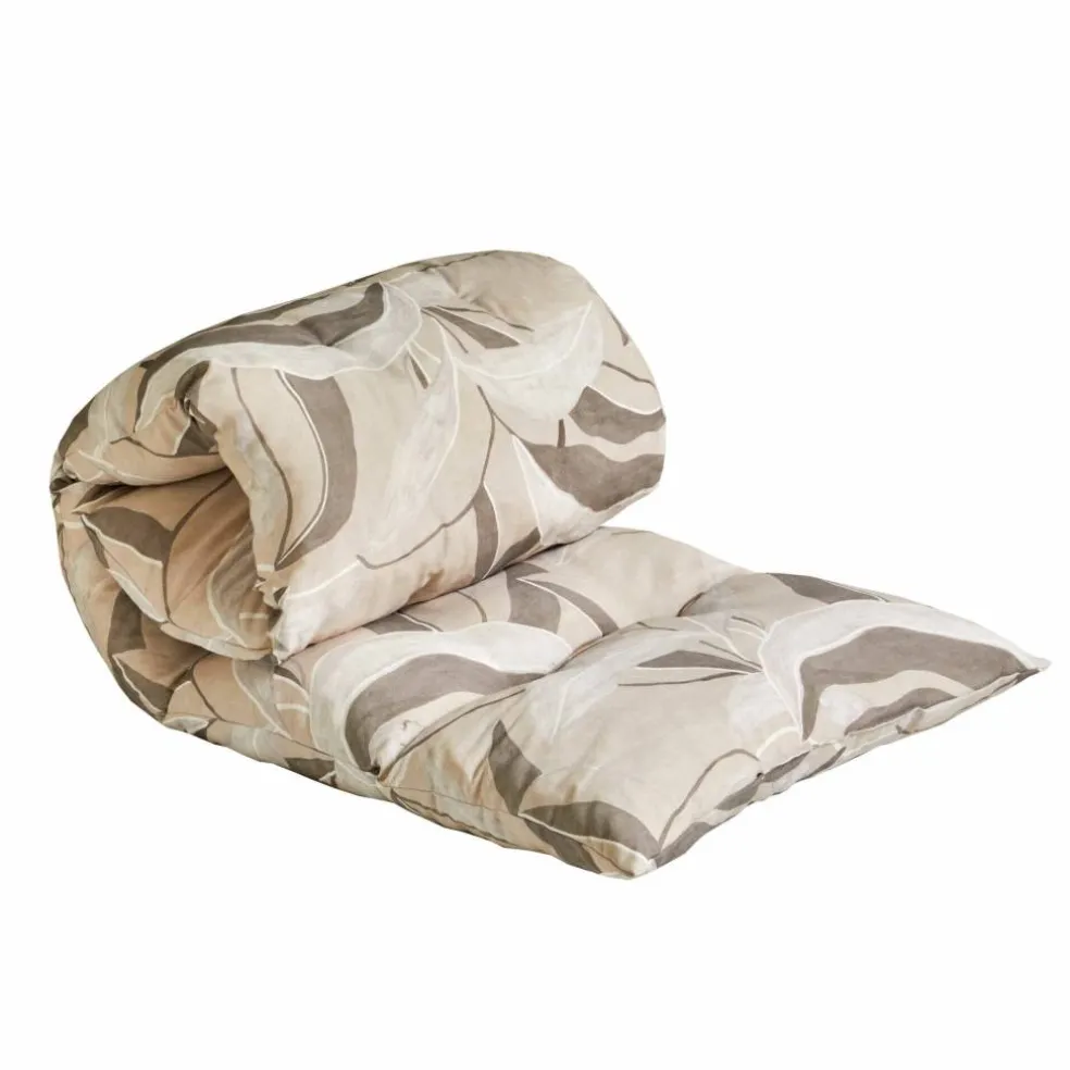 Long coussin de sol imprimé feuillage
