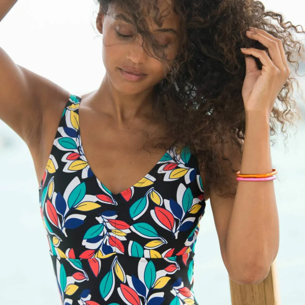 Maillot de bain 1 pièce de bain imprimé Boruca- effet tankini