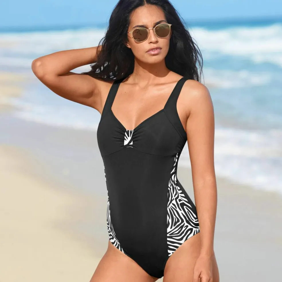Maillot de bain 1 pièce zèbre – sans armatures