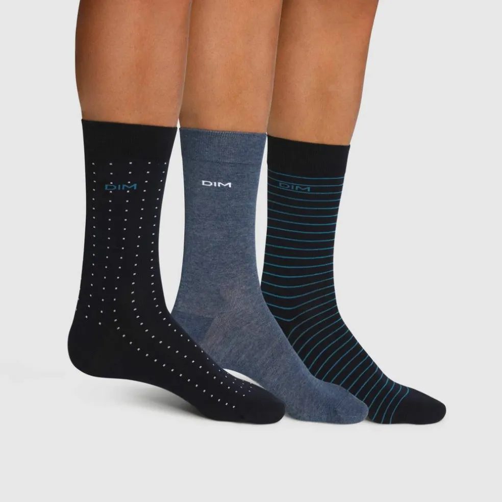 Mi-chaussettes "Coton Style" - lot de 3 paires