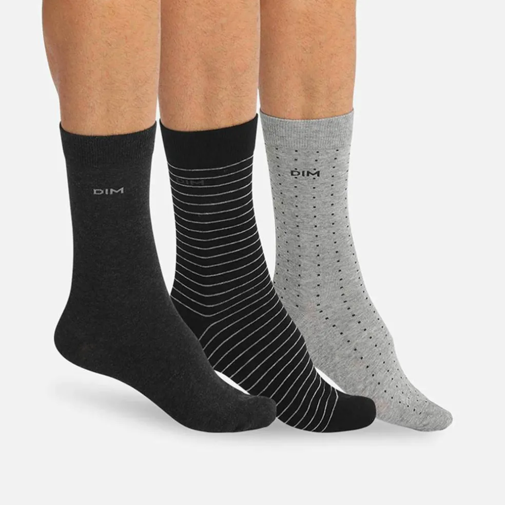 Mi-chaussettes "Coton Style" - lot de 3 paires