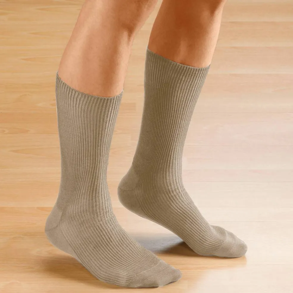 Mi-chaussettes spécial jambes sensibles - lot de 2 paires