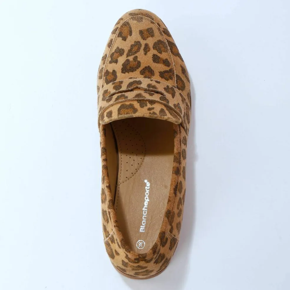 Mocassins cuir léopard