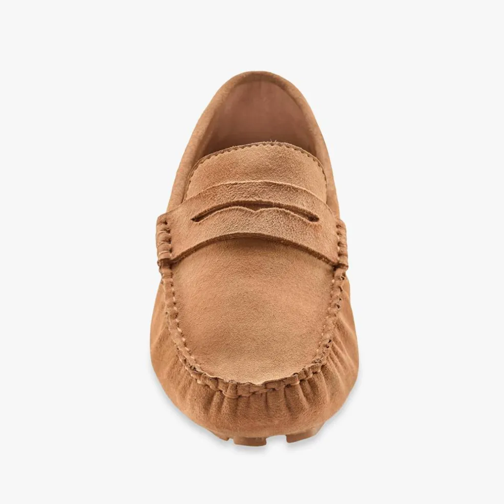 Mocassins en cuir velours