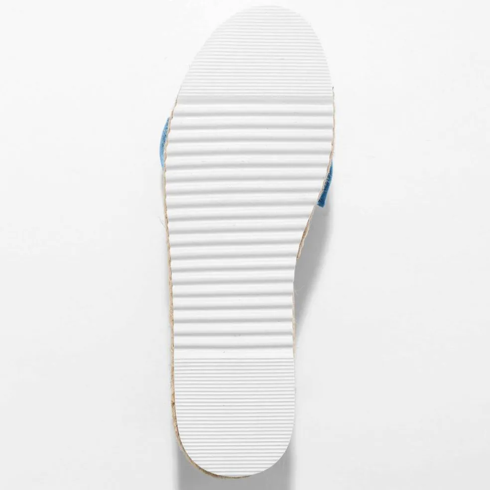 Mocassins espadrilles noeud à semelle corde crantée