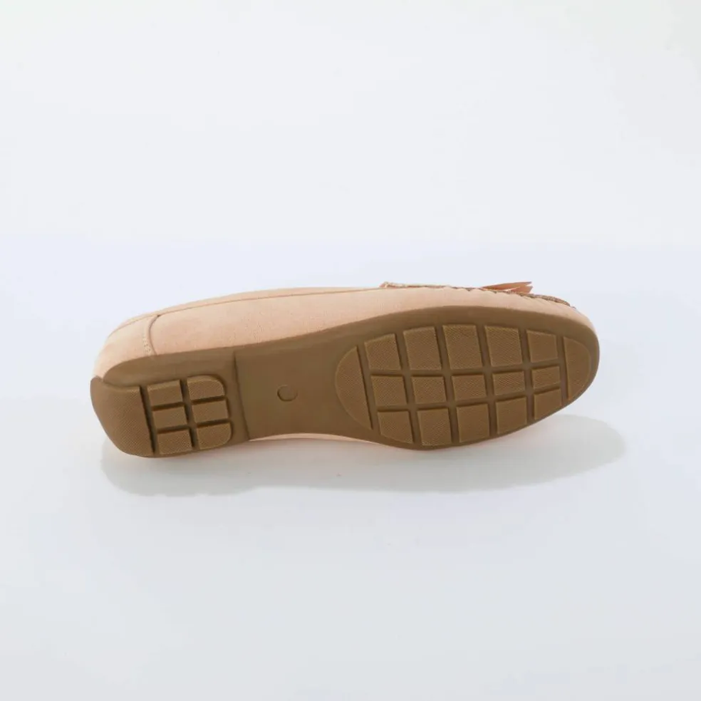 Mocassins souples textile microfibre