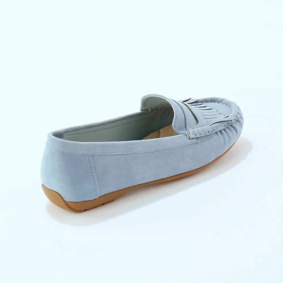 Mocassins souples textile microfibre