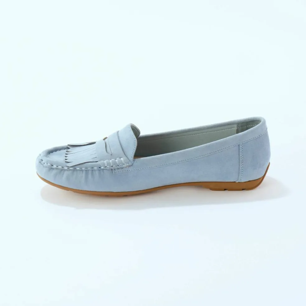 Mocassins souples textile microfibre