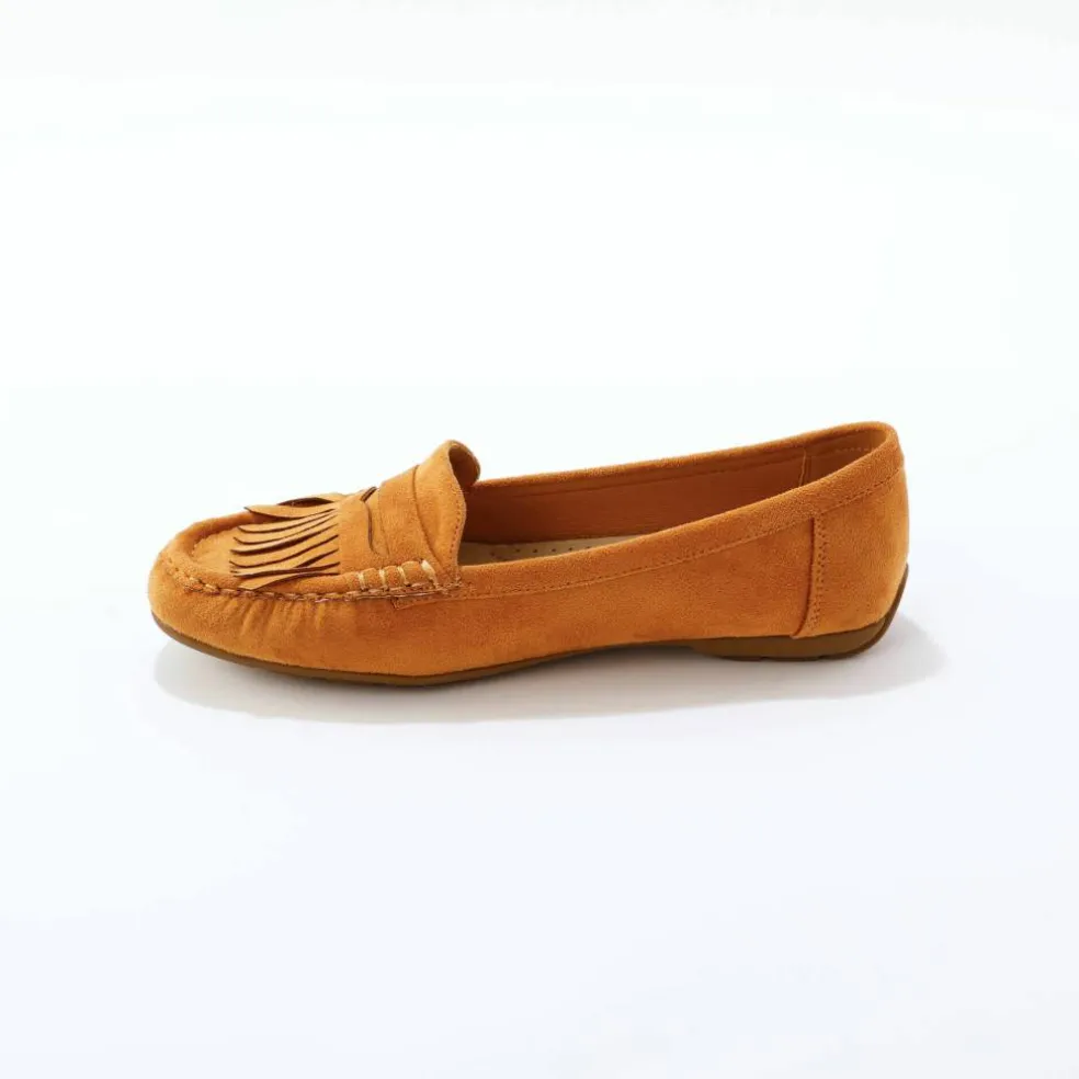 Mocassins souples textile microfibre